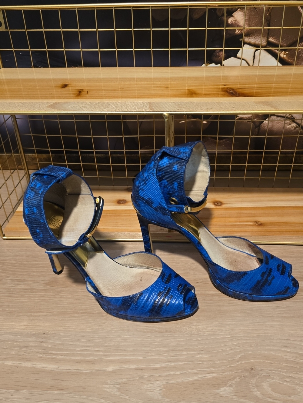 MICHAEL Michael Kors Blue Ankle-Strap Heels